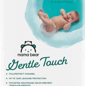 Amazon Brand – Mama Bear Gentle Touch Diapers, Hypoallergenic, Leakage Protection, Size 1, 50 Count