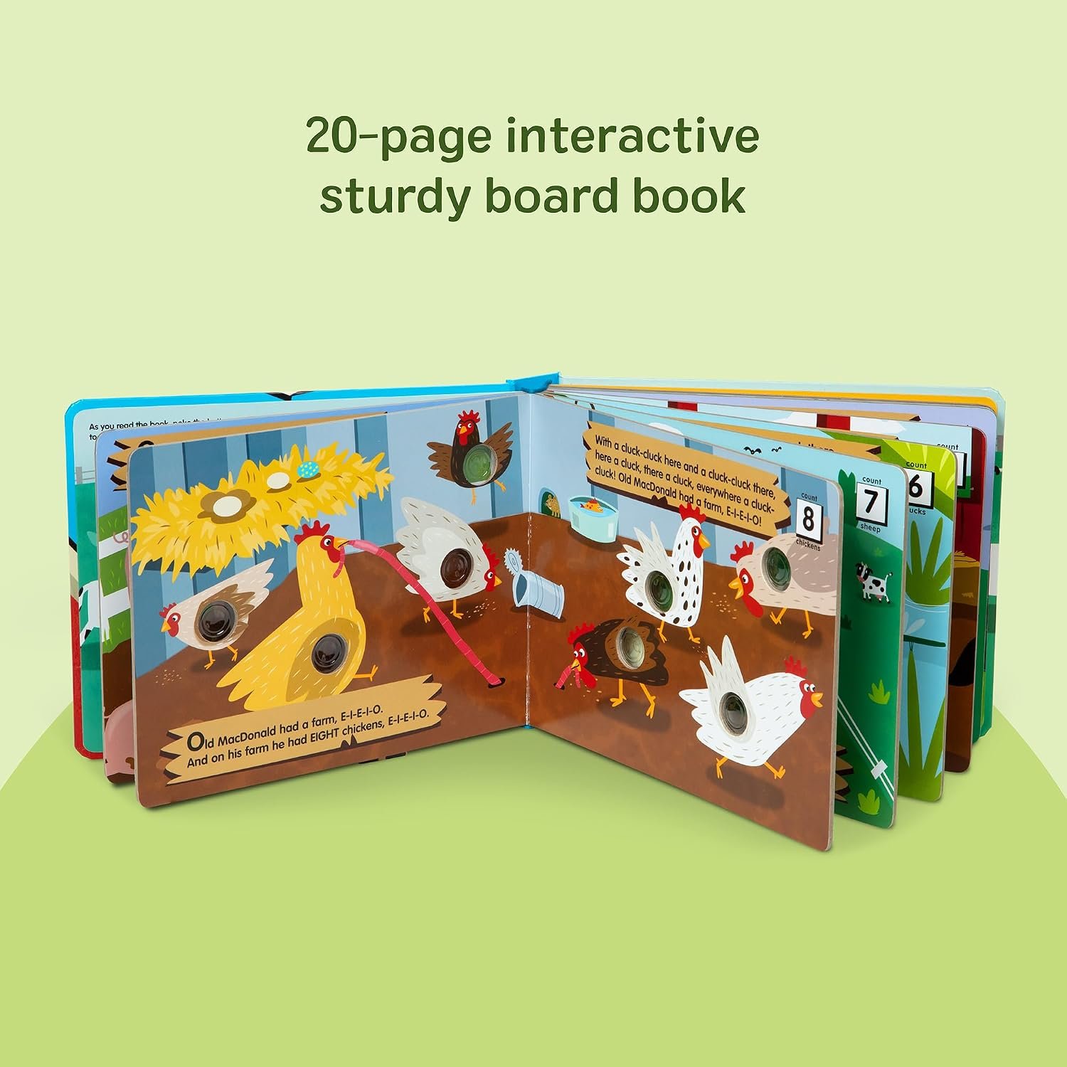 Melissa & Doug Poke-a-Dot! Old MacDonald’s Farm, Interactive Children's Board Book with Buttons to Pop, Educational Sensory Toy for Toddlers & Preschoolers Ages 3+ - FSC Certified - Image 6