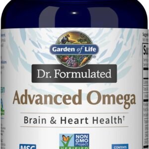Garden of Life Dr. Formulated Advanced Omega Fish Oil, 1,290mg EPA, DHA & DPA in Triglyceride Form – Omega 3 Fish Oil Supplement for Heart Health & Brain Support, Non-GMO, Citrus Flavored, 60 Softgels