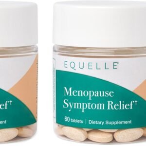 EQUELLE Multi-Symptom Perimenopause & Menopause Relief Relief from Hot Flashes, Muscle Aches & Supports More Sleep. Hormone-Free, Plant-Based S-Equol – 2 Month Supply (120 Tablets)