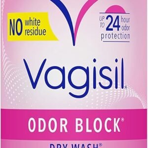 Vagisil Odor Block Dry Wash Spray for Feminine Hygiene, Gynecologist Tested, Hypoallergenic, 2.6 Ounces (Pack of 1)