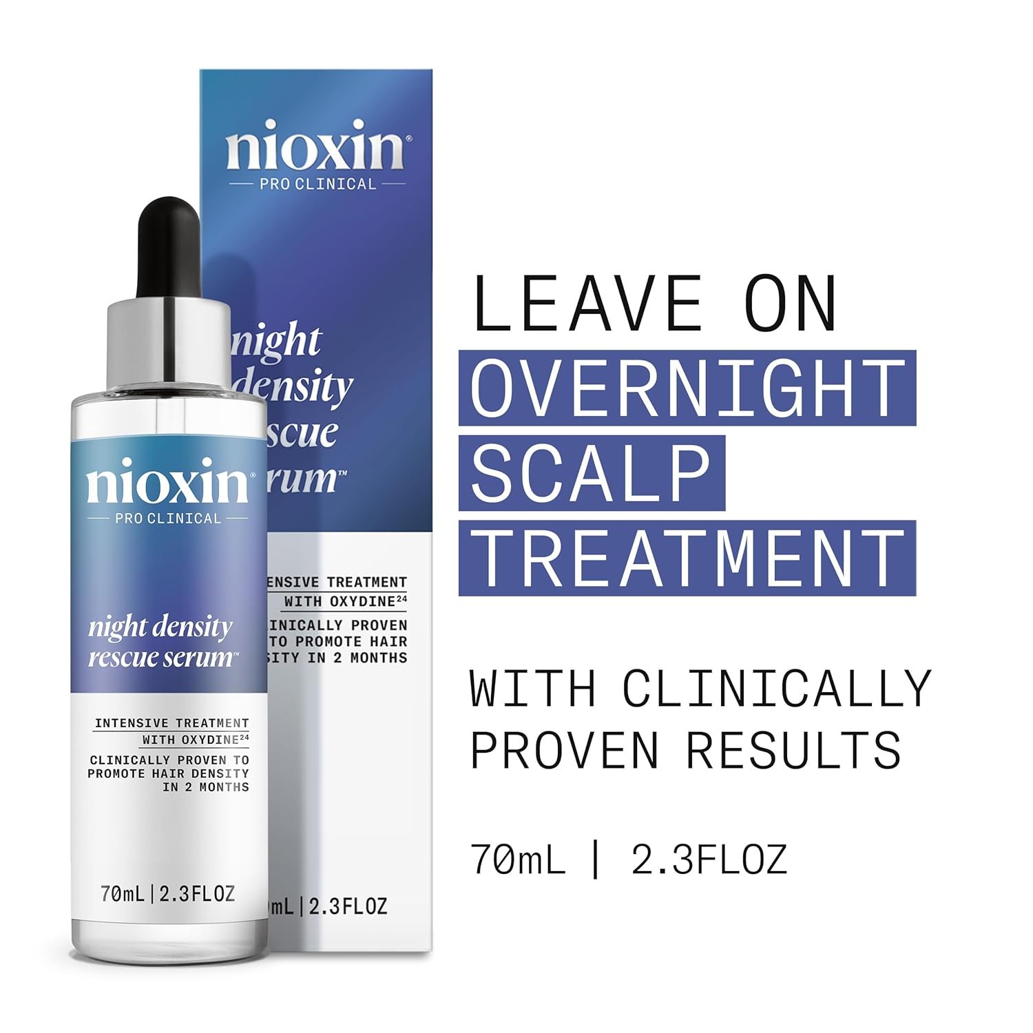 Nioxin Hair Thickening Serum | Night Density Rescue Serum | Density Defend Diamax Advanced | For Thicker, Fuller-Looking Hair | Against Breakage - Image 2