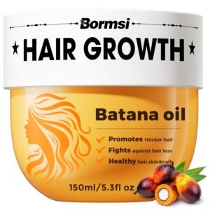 Batana Oil for Hair Growth, Birthday Gift for Women and Men, Promotes Hair Thickness & Prevents Loss, 100% Pure Organic Wild Growth Hair Oil from Honduras – Dr. Sebi Cold Pressed Scalp Mask (5.3 oz)