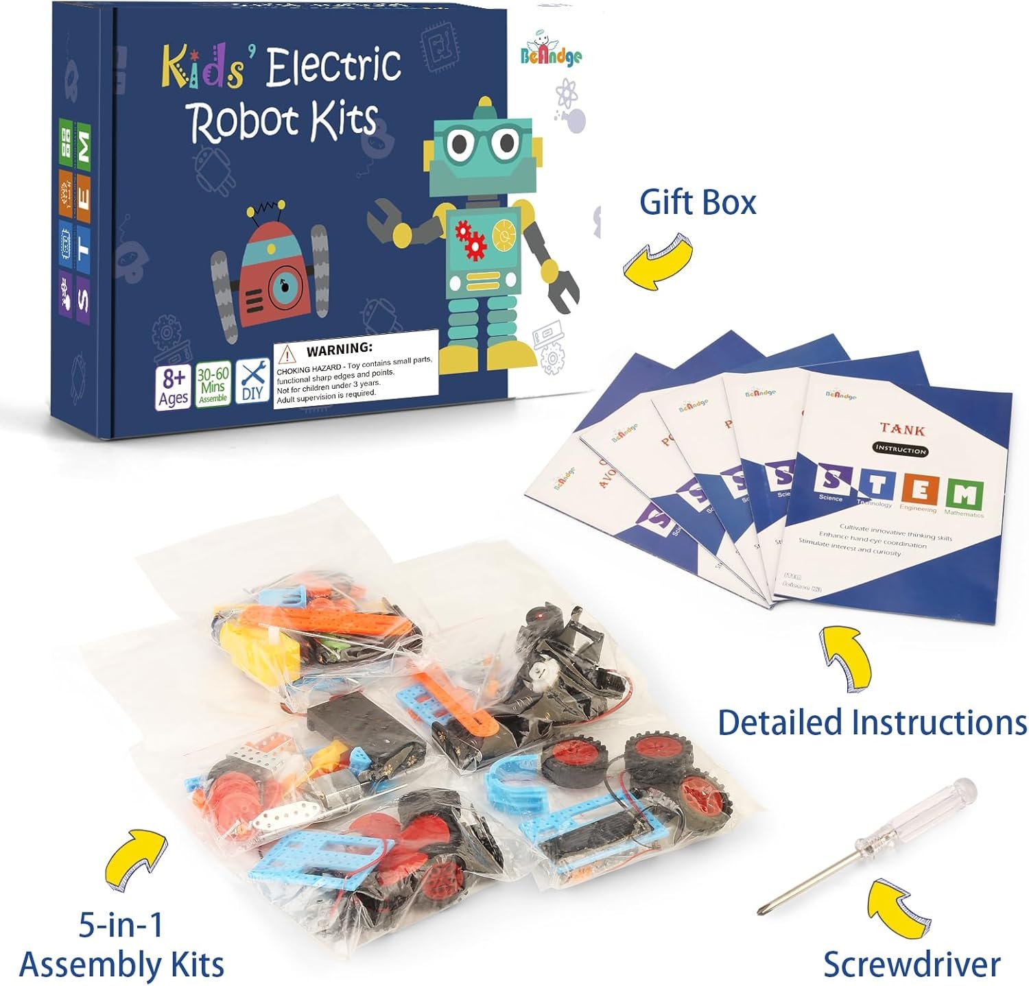 STEM Kits for Kids Crafts 6-8 8-12, Boys Gifts Toys for 6 7 8 Year Old Boy Birthday Gift Ideas, STEM Toys Crafts 6+ 7+ yr, Robotics Science Kits Activities Robot Building Age 8-10 9 10 11 12 13 14 - Image 2