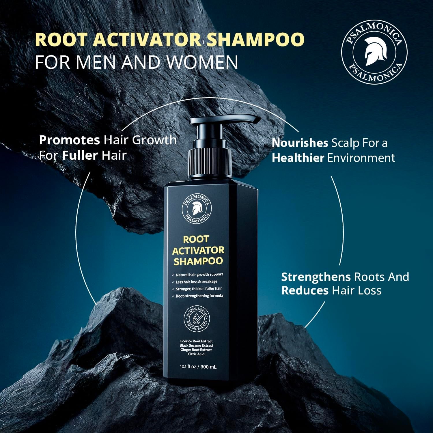 Root Activator Shampoo for Men: Hair Growth Shampoo for Hair Loss and Thinning Hair - Hair Loss Regrowth Shampoo for Men Women (Refreshing Scent) - Image 2