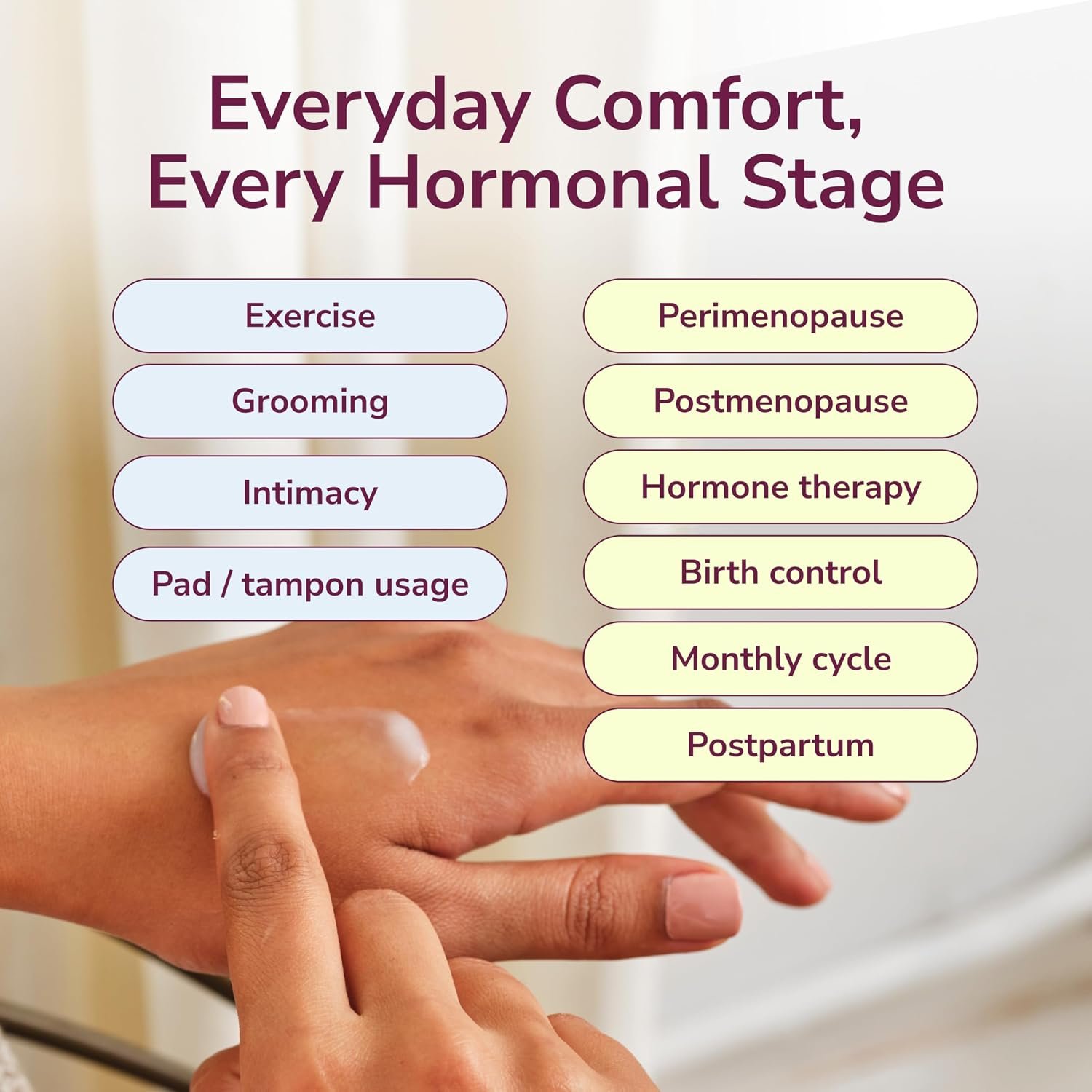 Kindra V Relief Serum - Perimenopause & Menopause Support Moisturizer for Intimate Discomfort - Vegan Feminine Moisturizer for Intimate Skin Care Specially Formulated for Sensitive Skin - (1oz) - Image 3