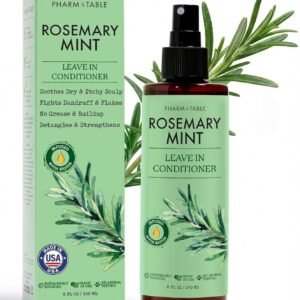 Leave In Conditioner Spray – Rosemary & Mint Scalp Treatment – Anti-Dandruff and Dry & Itchy Scalp treatment, Hydrating & Medicated Formula for Psoriasis and Scalp Care – Detangles & Nourishes Hair.