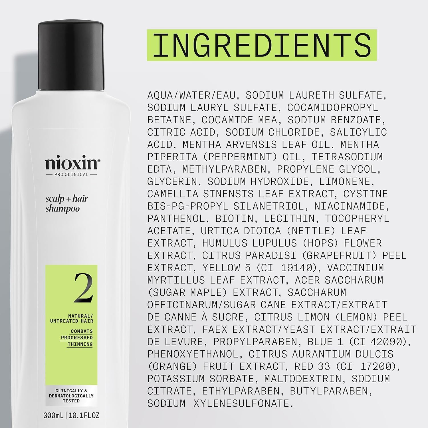 Nioxin System 2 Scalp + Hair Thickening Shampoo for Natural Hair with Progressed Thinning | Cleanse & Boost Hair Density with Niacinamide & Biotin - Image 8