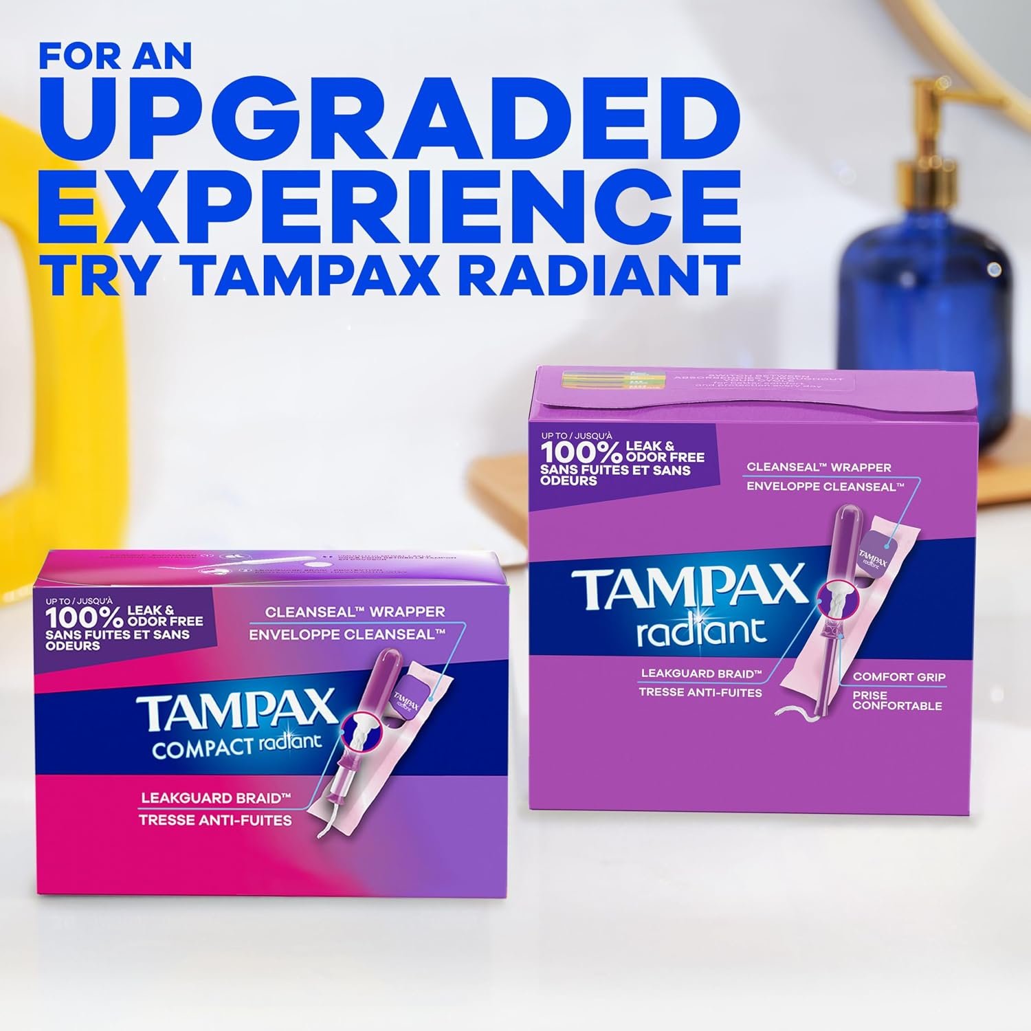 Tampax Compact Pearl Tampons for Women Multipack, with LeakGuard Braid & Extendable Applicator, Regular/Super/Super Plus Absorbency, Compact Extendable Applicator, Unscented, 45 Count - Image 15