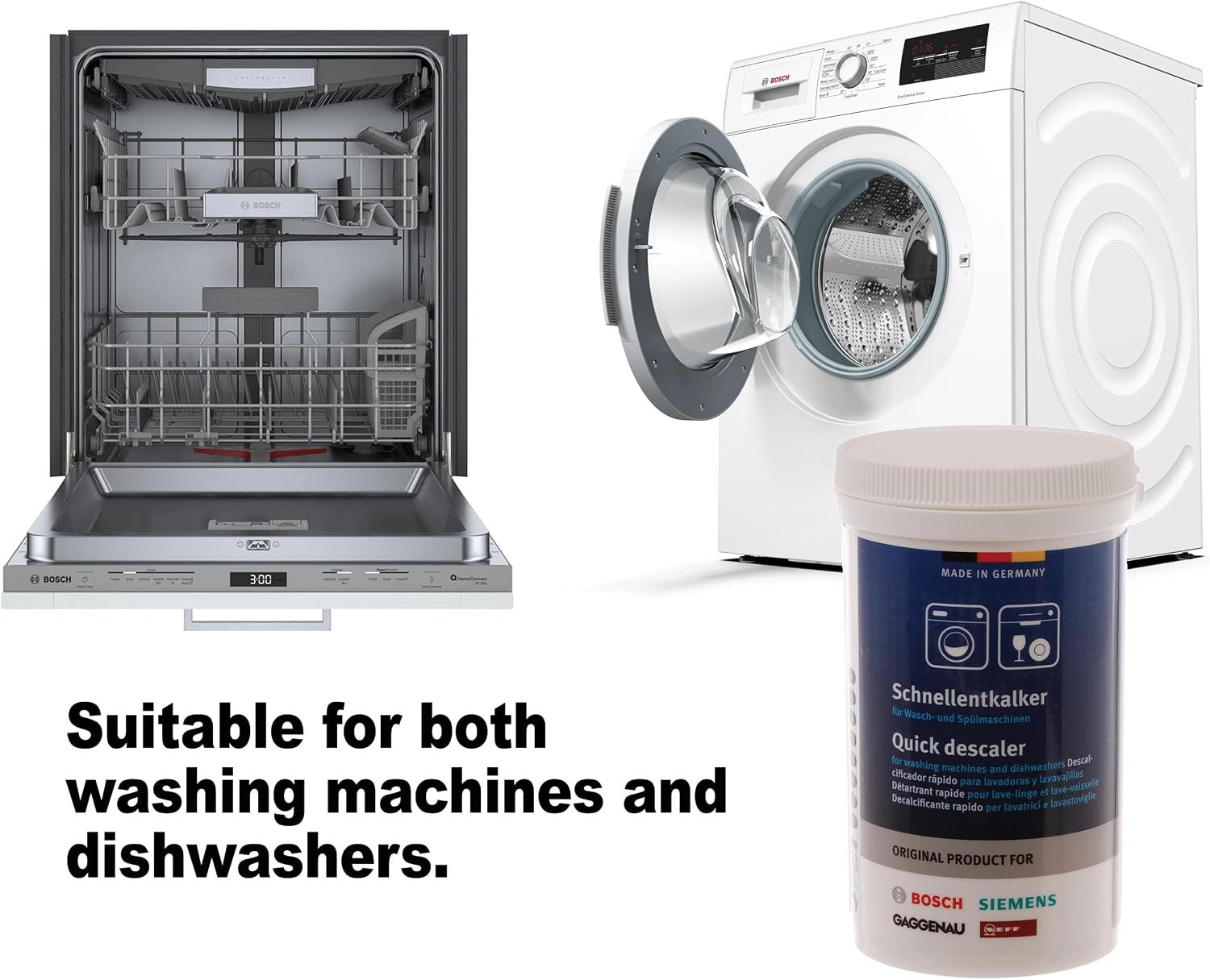 Quick Descaler 250 gr compatible with Bosch Siemens Neff Gaggenau Dishwashers and Washing Machines - Image 3