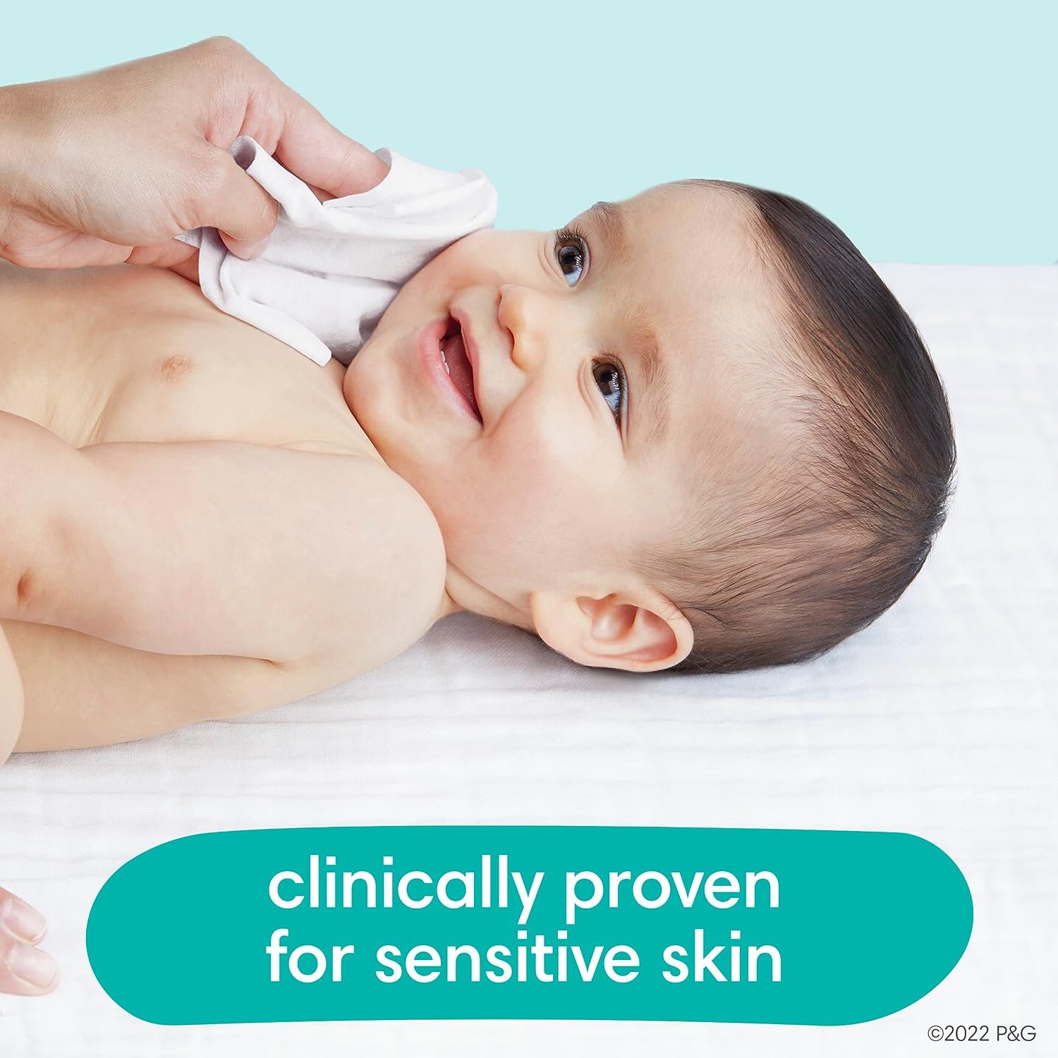 Pampers Baby Wipes Sensitive Perfume Free 7X Refill Packs (Tub Not Included) 448 Count - Image 2
