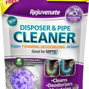 Rejuvenate Disposal Cleaner, 6 Pods, Lavender-Scented Disposal and Pipe Cleaner Pods with Bio-Enzymatic Formula Help Break Down Leftover Food Waste and Remove Odors for A Clean, Fresh Disposal