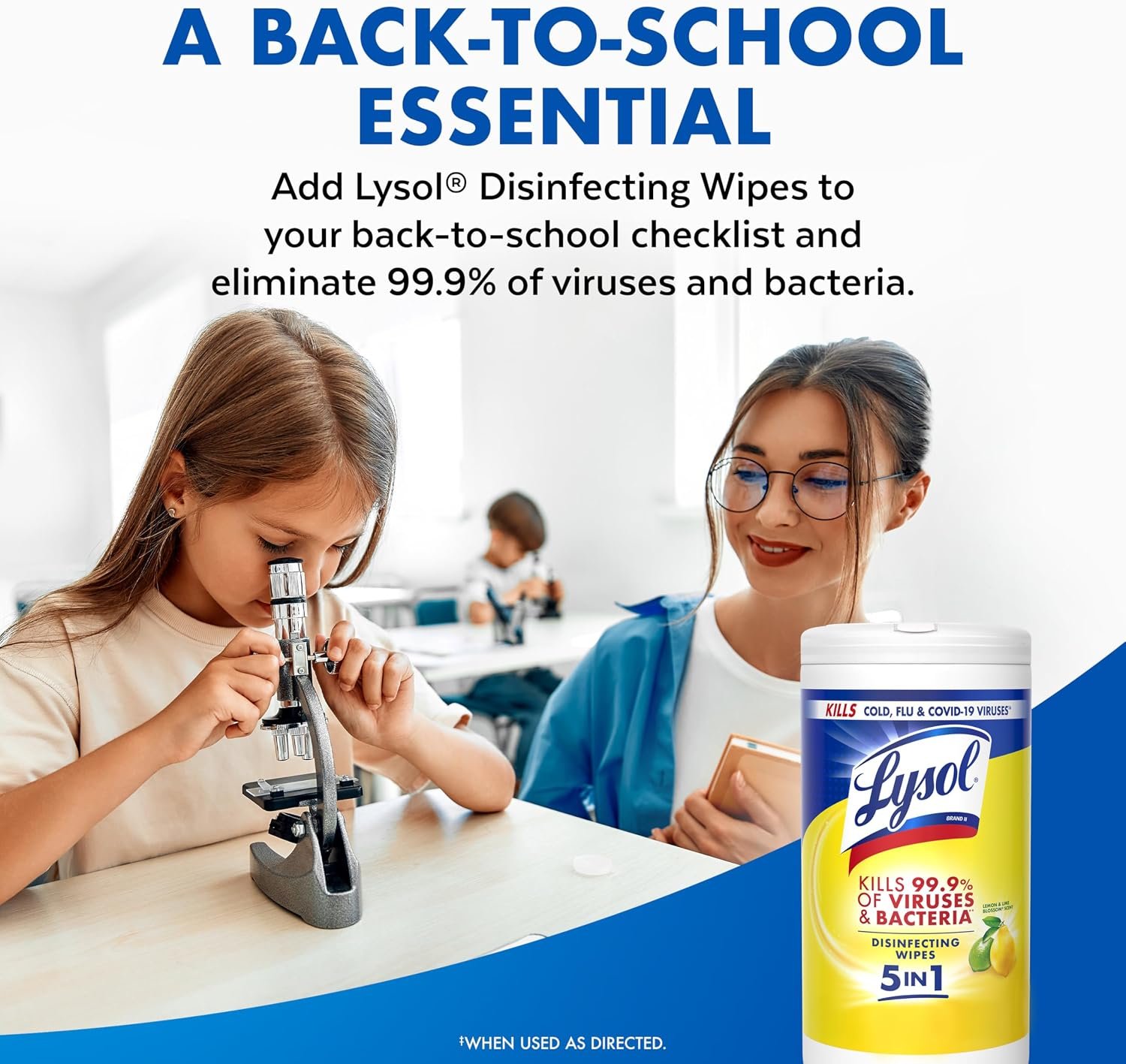 Lysol Disinfectant Wipes, Multi-Surface Antibacterial Cleaning Wipes, for Disinfecting and Cleaning, Lemon and Lime Blossom, 80 Count (Pack of 1) - Image 9