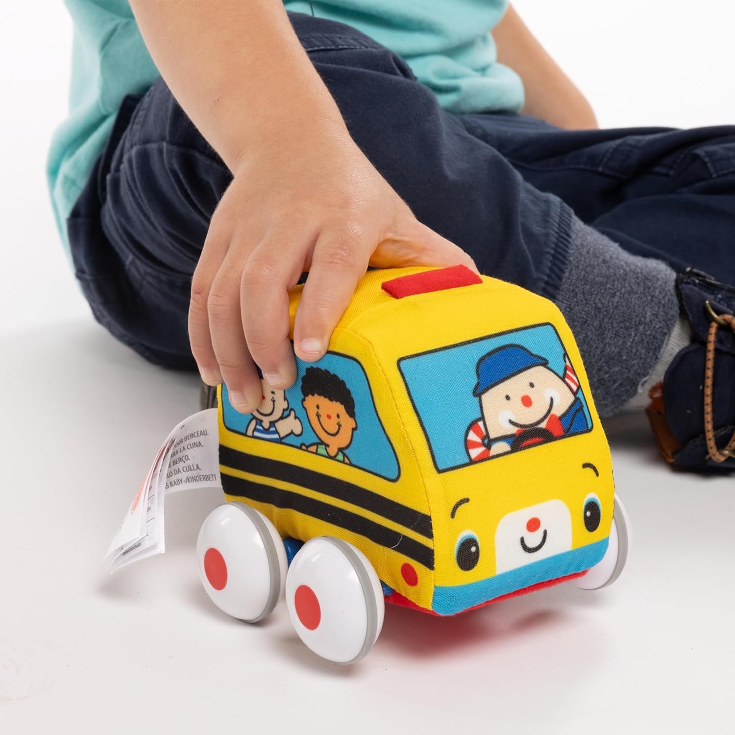 Melissa & Doug K's Kids Pull-Back Town Vehicle Set - Baby Toys Set with 4 Soft Toy Cars and Trucks, Surface Washable with Removable Wheels, Learning Toys for Babies and Toddlers - Image 7