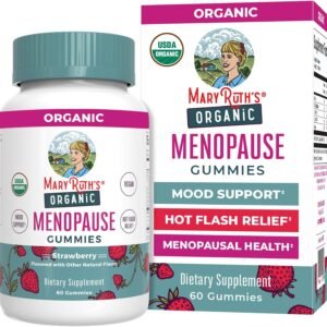 MARYRUTH’S Organic Menopause Gummies Menopause Supplements for Women | Mood Support | Hot Flash Relief | Maca Root | Black Cohosh | USDA Organic | Non-GMO | Vegan | 30 Servings