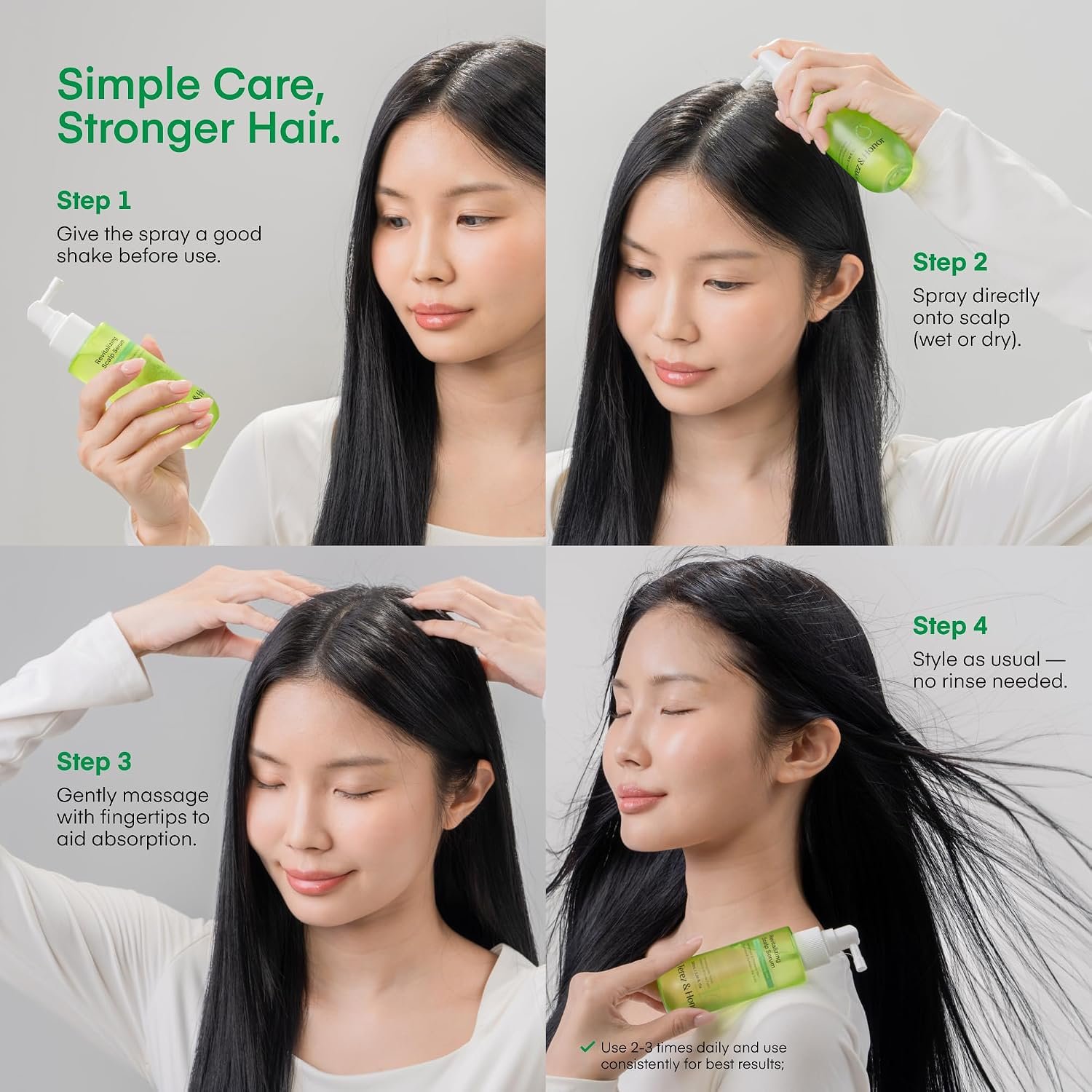 Scalp Serum for Hair Growth Spray – Korean Vegan Treatment for Hair Loss, Thinning & Itchy Scalp, Non-Greasy, Lightweight Formula to Exfoliate Dandruff & Strengthen Roots – For Men & Women (100 mL) - Image 8