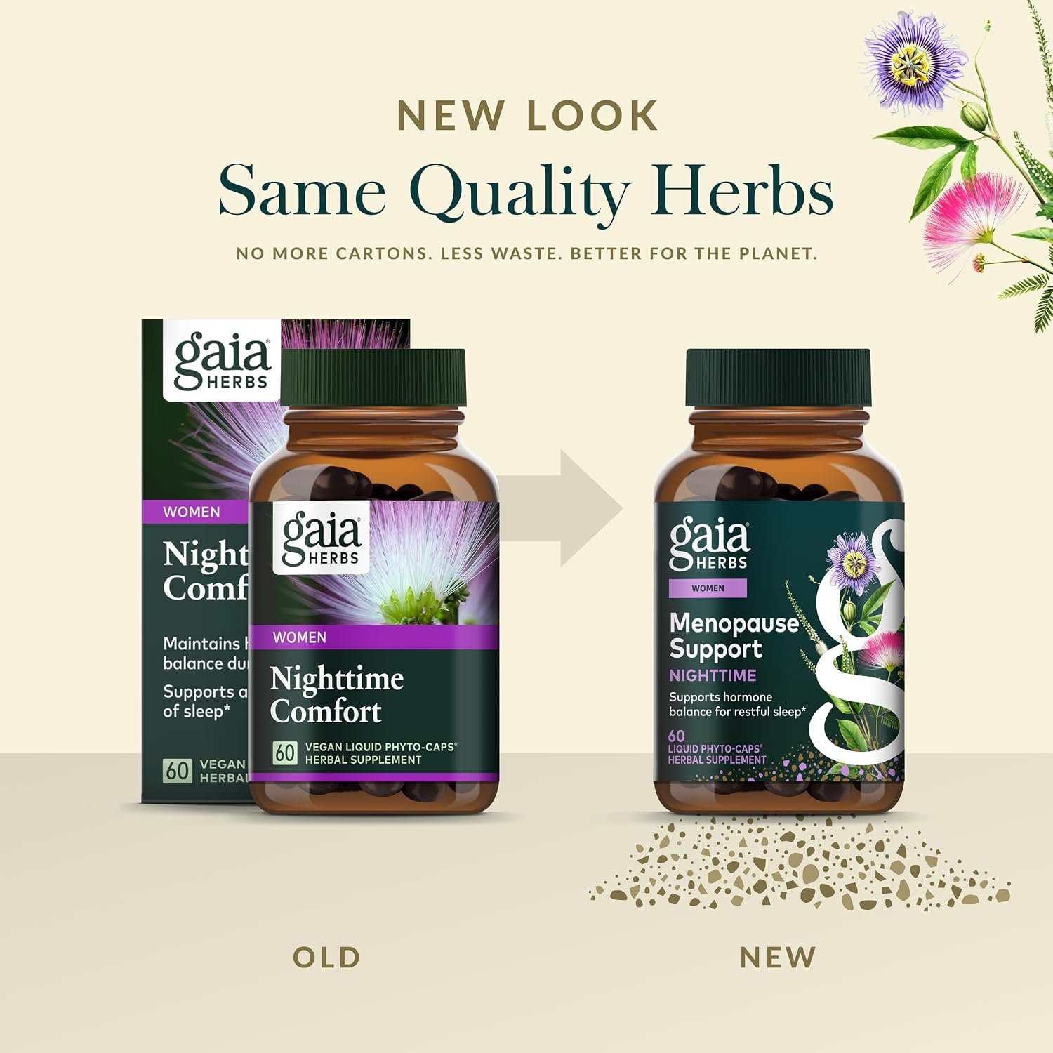 Gaia Herbs Menopause Support Nighttime - Menopause Supplement for Women* - with Black Cohosh, Mimosa, Passionflower & St. John's Wort - 60 Vegan Liquid Phyto-Caps (30 Servings) - Image 6