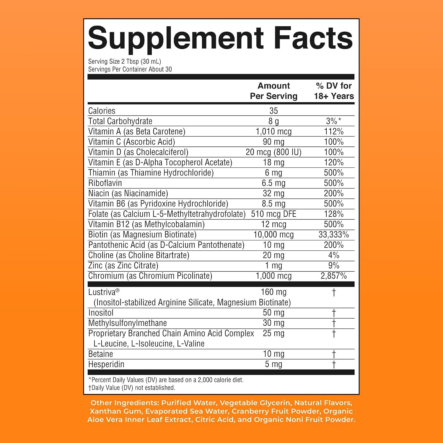 MARYRUTH'S Liquid Multivitamin + Hair Growth | Clinically Tested in Women for Thicker Hair & Facial Wrinkles | Biotin 10000mcg | Lustriva Hair Growth Supplements | Skin Care | Ages 18+ | 30 Fl Oz - Image 9