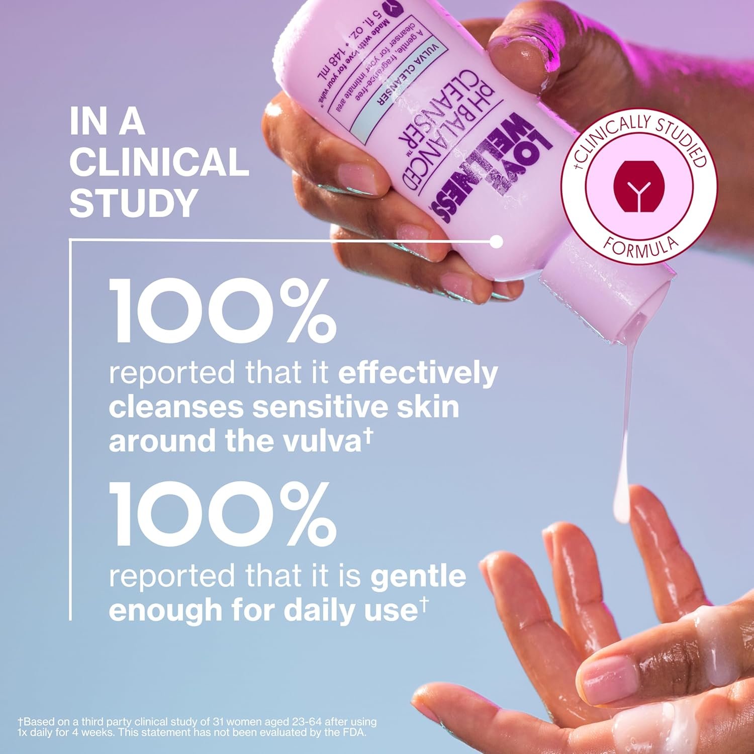 Love Wellness pH Balanced Cleanser | Feminine Vaginal Wash | Fragrance-Free | Vaginal Cleanser for Balanced pH, Intimate Health & Hygiene | Non-Irritating with Aloe Vera for Sensitive Skin | 5 Fl Oz - Image 5