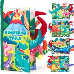 hahaland Baby Books 0-6 Months,Infant Tummy Time Toy Sensory Toys 6 to 12 Months Touch Feel Book Gifts for Boy Girl 0-3 Month Learning Toy Baby Birthday Easter Basket Stuffers (Single)