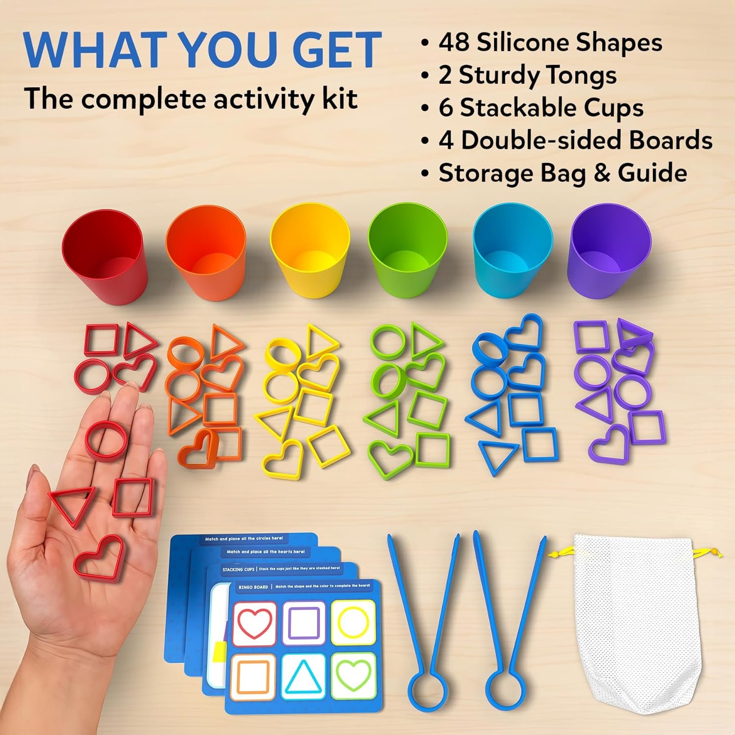 Skillmatics Silicone Rainbow Sorting Game - Learning & Educational Toy, Sorting, Counting & Sequencing Skills, Gift for Toddlers & Preschoolers Ages 3, 4, 5, 6 - Image 4