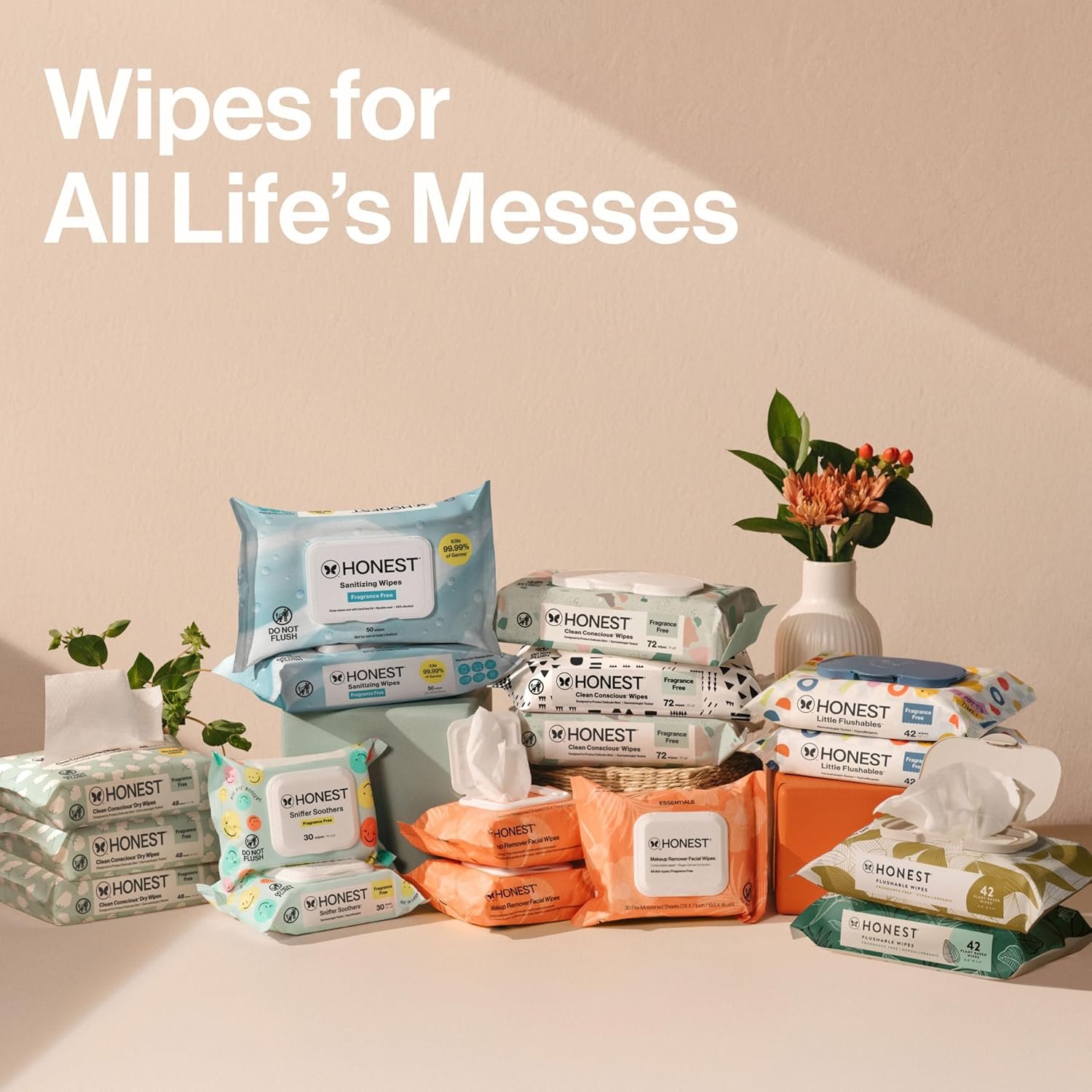 The Honest Company Hypoallergenic Multi-Use Baby Wipes for Sensitive Skin, Geo Mood, 288 Count - Image 9