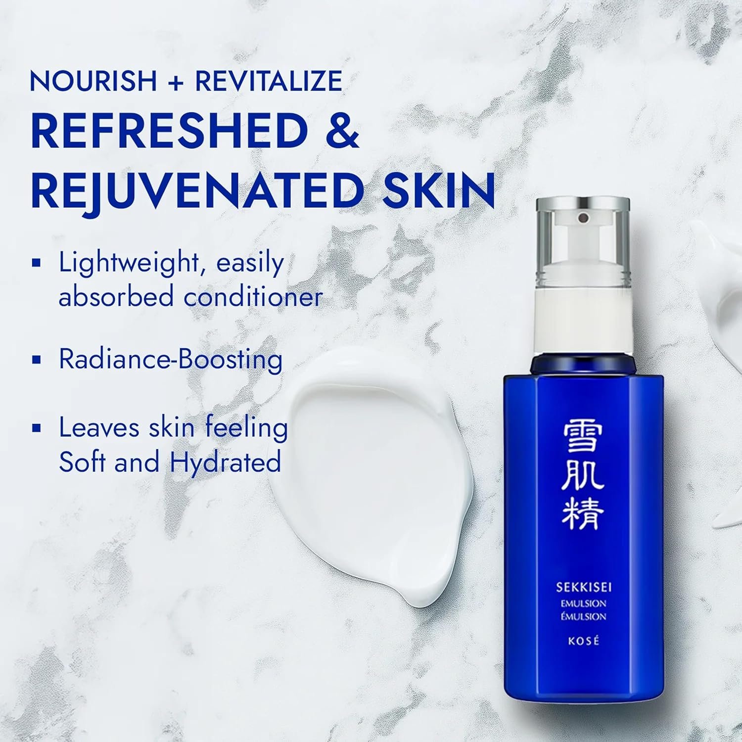 SEKKISEI Emulsion, Japanese Skincare Lightweight Hydrating Face Moisturizer with Vitamin C, Radiance Boosting Face Lotion with Job’s Tears Extract, Hydrating Treatment, 4.7 oz - Image 2