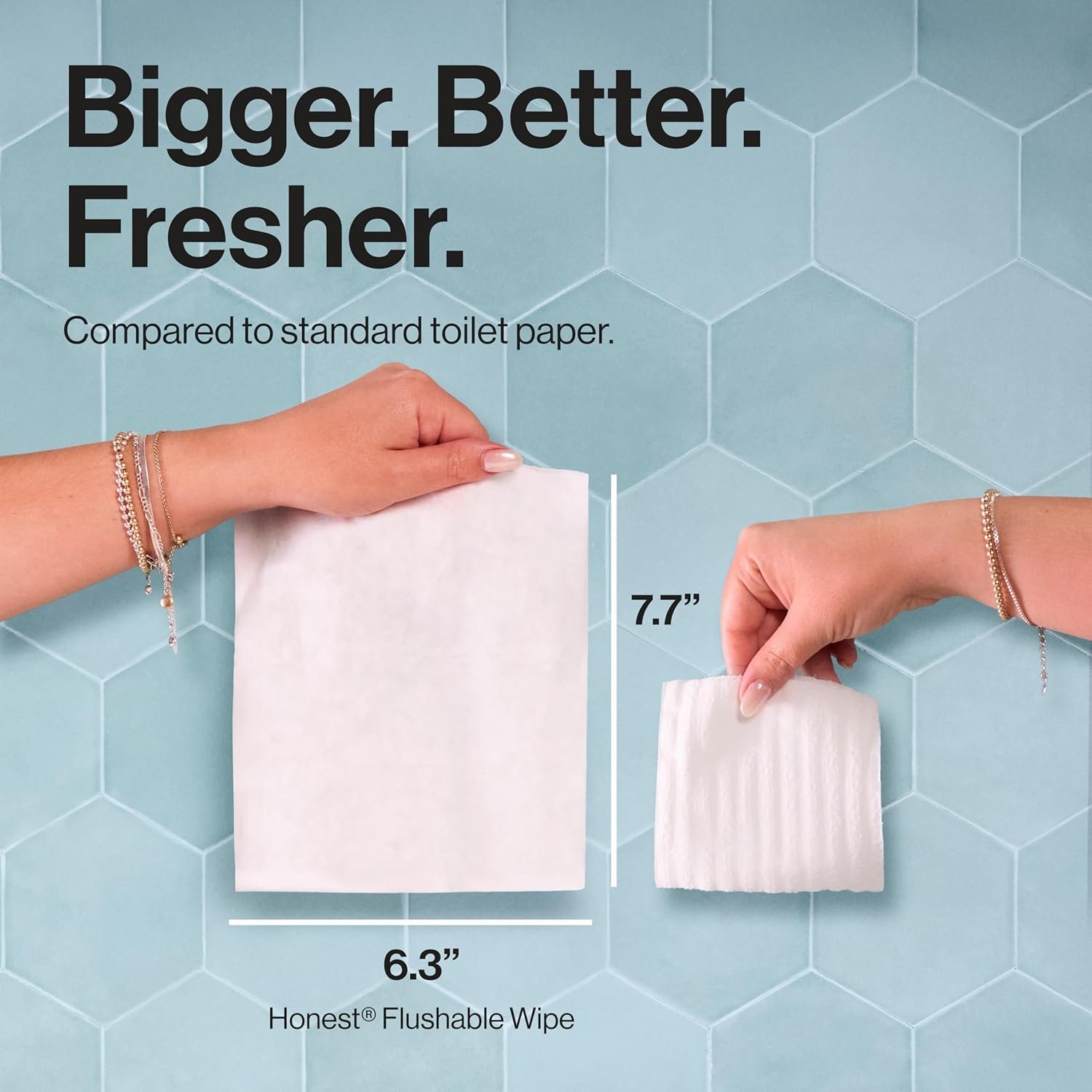 The Honest Company Flushable Wipes for Sensitive Skin, Hypoallergenic, Fragrance-Free, Gilded Wings Design, 126 Count - Image 7