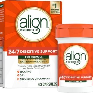Align Probiotic, Pro Formula, Probiotics for Women and Men, Probiotics for Digestive Health, Men and Womens Probiotic Capsules Help Relieve Occasional Bloating & Gas*, 63 Capsules