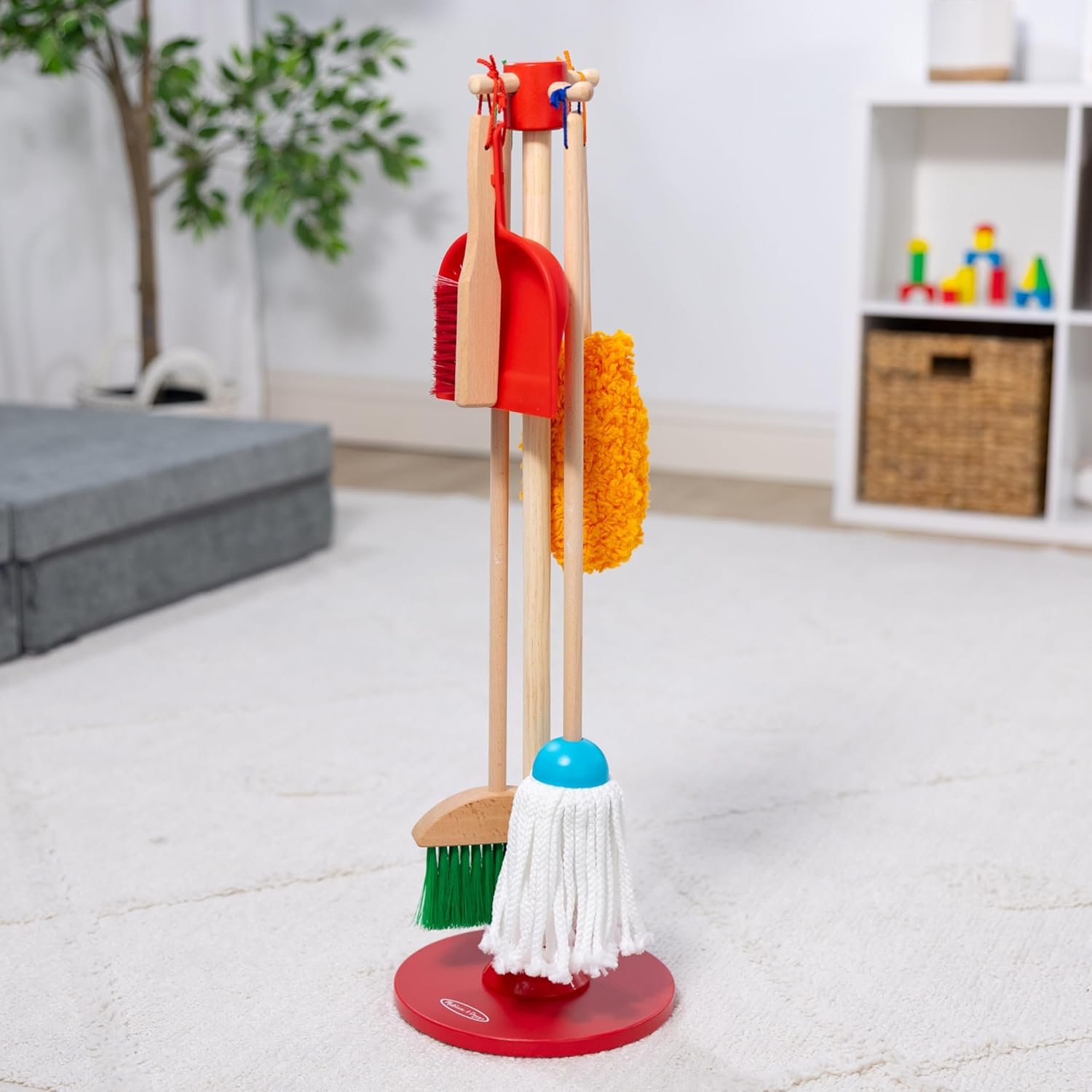 Melissa & Doug Dust Sweep Mop, 6-Pc. Toddler Cleaning Set with Kids Broom & Accessories, Preschool Learning Activities & Kids Toys for Girls & Boys 3+ - Image 9
