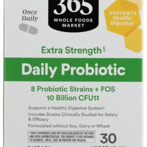 365 by Whole Foods Market, Extra Strength Daily Probiotic 10 billion CFU, 30 ct