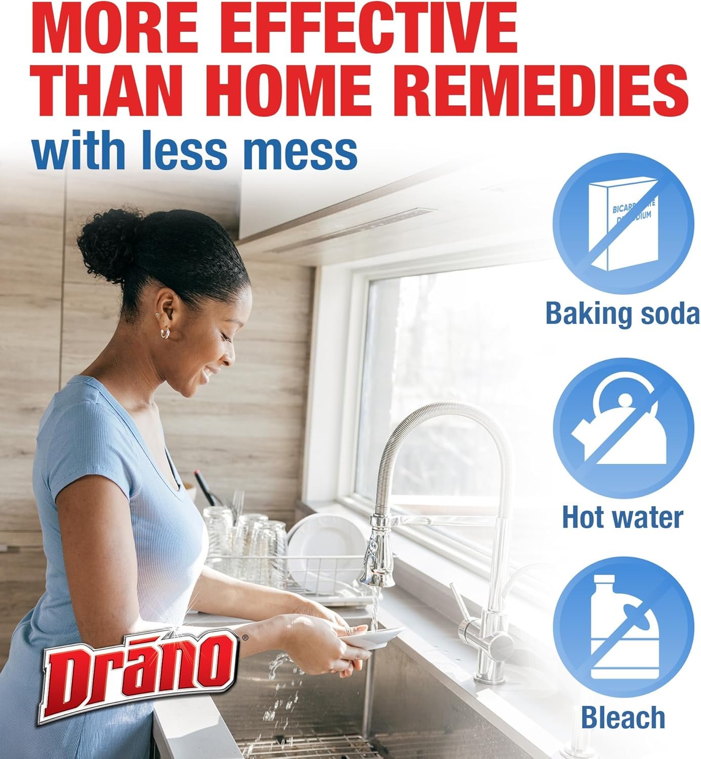 Drano Balance Drain Clog Remover and Cleaner, Non-Corrosive Formula, Safe on All Pipes and Septic Tanks, Formulated Using Only Essential Ingredients, 32 Fl Oz - Image 5