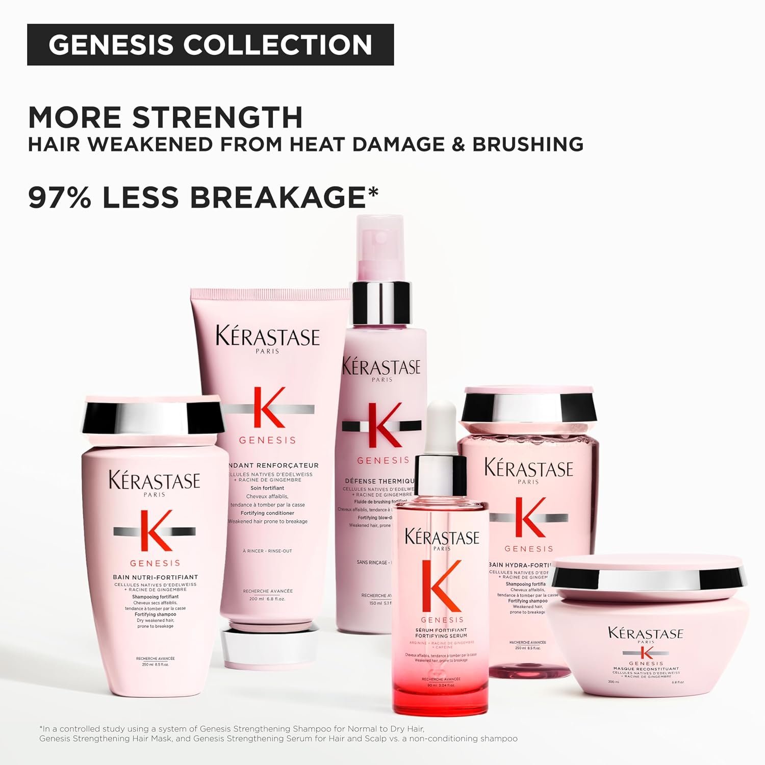 Kerastase Genesis Hair Serum | Daily Strengthening Treatment for Weak or Damaged Hair | Nourishes and Reinforces Hair | Anti-Breakage | Silicone-Free | For Weakened Hair | Serum Fortifiant - Image 10