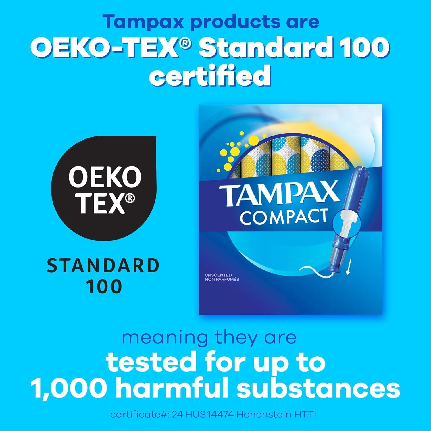Tampax Compact Pearl Tampons for Women Multipack, with LeakGuard Braid & Extendable Applicator, Regular/Super/Super Plus Absorbency, Compact Extendable Applicator, Unscented, 45 Count - Image 9