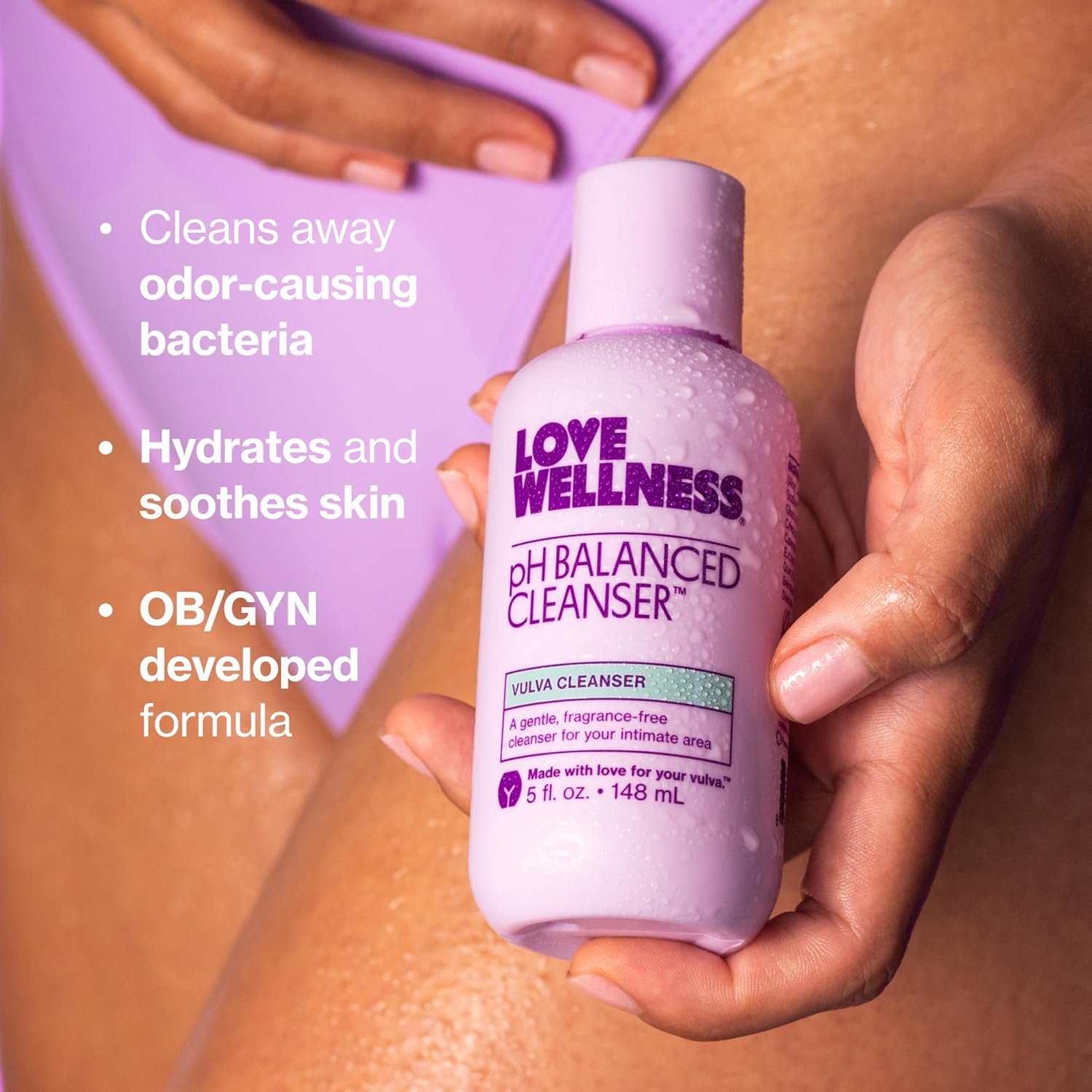 Love Wellness pH Balanced Cleanser | Feminine Vaginal Wash | Fragrance-Free | Vaginal Cleanser for Balanced pH, Intimate Health & Hygiene | Non-Irritating with Aloe Vera for Sensitive Skin | 5 Fl Oz - Image 3