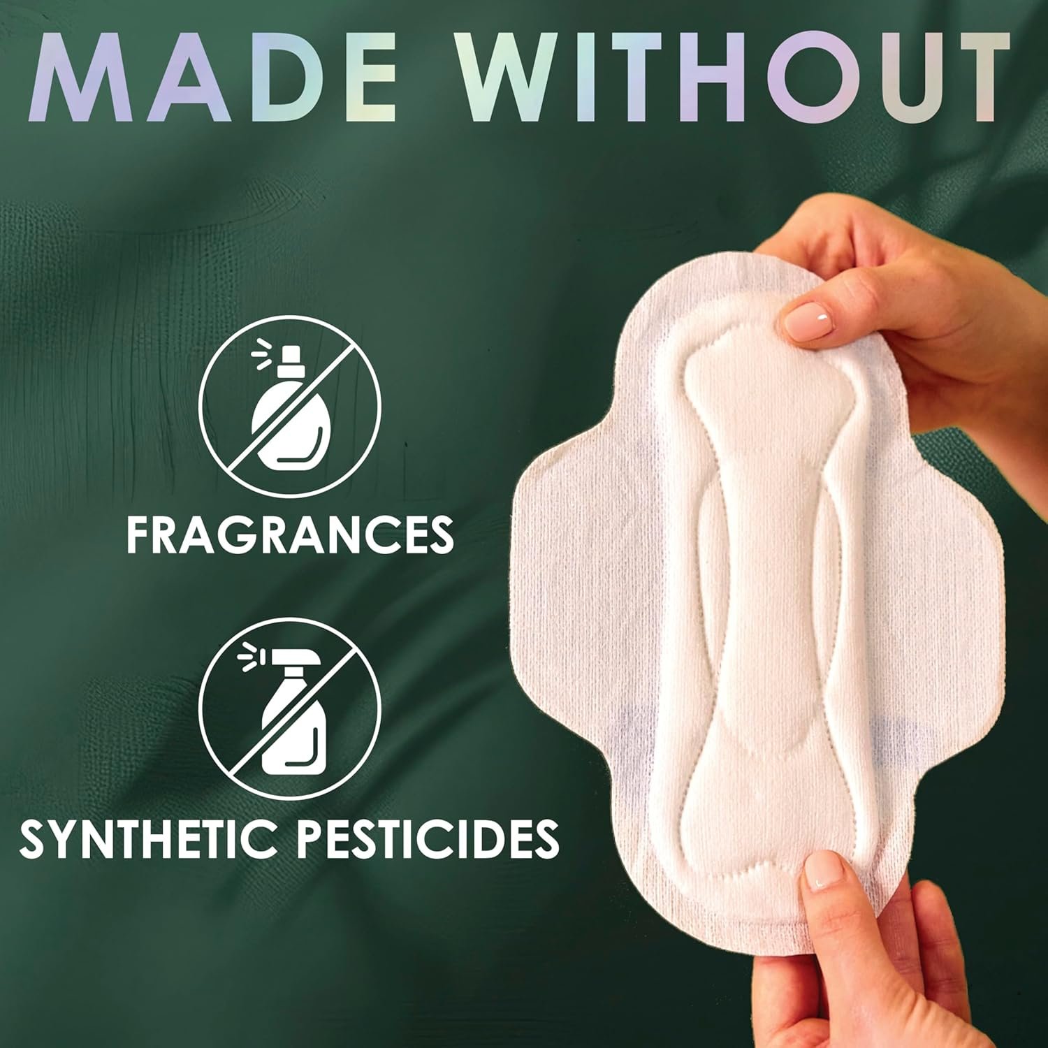 L. Ultra Thin Pads for Women, Regular Absorbency, Organic Cotton Top Layer, Unscented Pads with Wings, 56 Count - Image 4