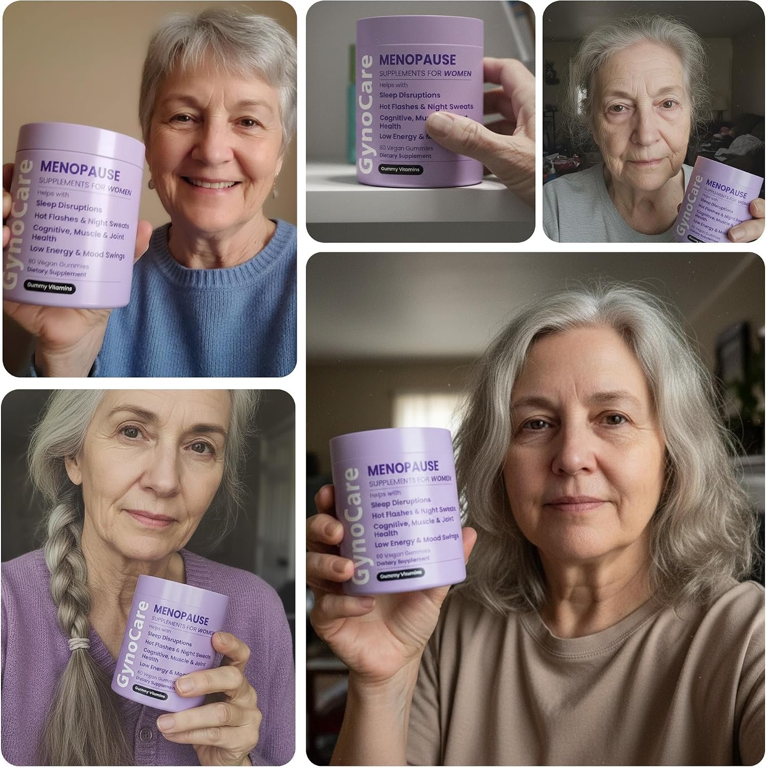 Menopause Supplements for Women | Menopause Gummy Vitamins | Relief for Hot Flashes, Night Sweats & Mood Swings | Helps Sleep Disruptions & Brain Function | 60 Vegan Gummies - Image 5