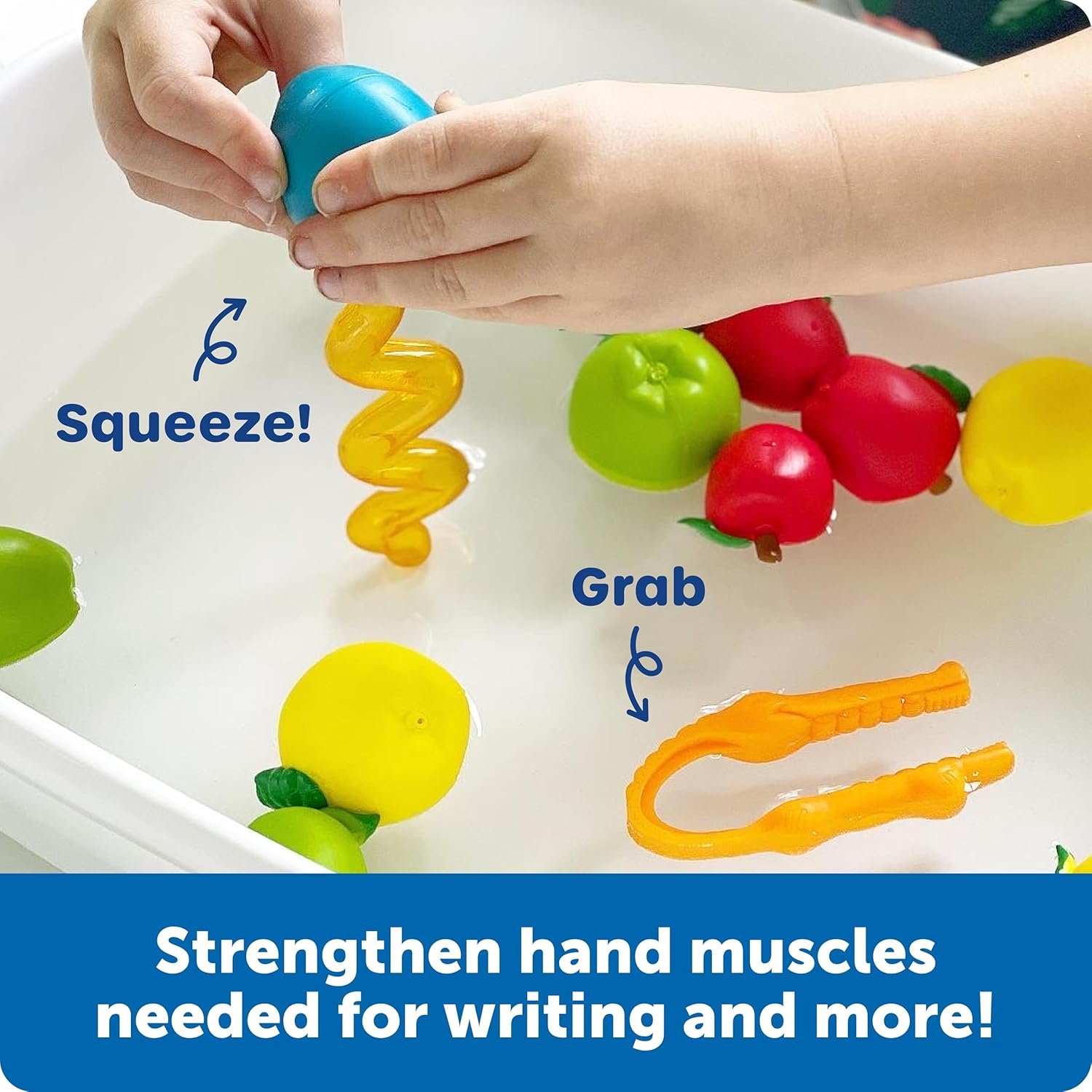 Learning Resources Helping Hands Fine Motor Tool Set Toy - Sensory Bin Sand Toys, Montessori, Plastic Tweezers, Therapy Games For Toddler, Homeschool Preschool Supplies - Image 4