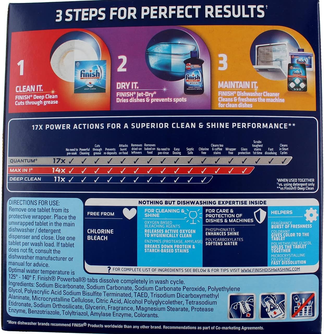 Finish All in 1 Powerball Fresh, 85ct, Individually Wrapped Dishwasher Detergent Tablets - Image 2