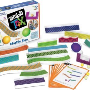 Learning Resources Tumble Trax Magnetic Marble Run – STEM Toys, Marble Runs for Kids 4-8, Marbles for Kids, Gravity Maze, Marbles Game, Ball Maze Toy, STEM Magnetic Track Toy