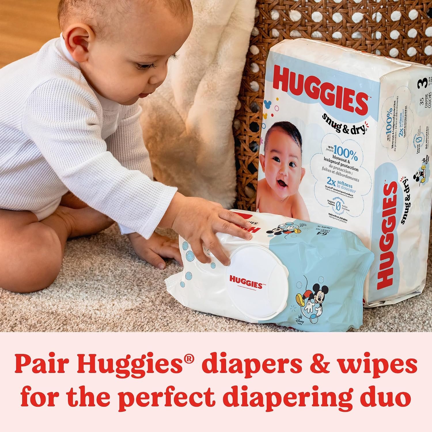 Huggies Simply Clean Unscented Baby Diaper Wipes, 1 Flip-Top Pack (64 Wipes Total), Packaging May Vary - Image 9
