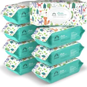 Amazon Brand – Mama Bear Gentle Formulated without Fragrance Baby Wipes, Hypoallergenic, Sensitive Skin, Unscented, 800 Count (8 Packs of 100)