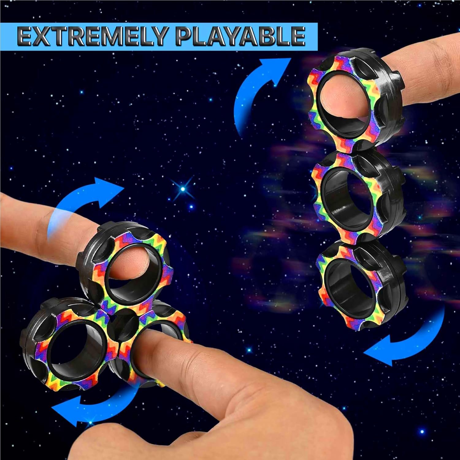 5PC Fidget Toys Adults Set Fidgets for Classroom Must Have Autism Sensory Pack Figette Cube ADHD Special Treasure Prize Tool Stress Relief Desk Cool Gadget for Kid Easter Basket Stuffers for Teen Boys - Image 4