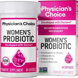 Physician’s Choice Probiotics for Women – PH Balance, Digestive, UT, & Feminine Health – 50 Billion CFU – 6 Unique Strains for Women – Organic Prebiotics, Cranberry Extract+ – Womens Probiotic – 84 CT