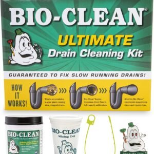 Bio-Clean Ultimate Drain Cleaning Kit Cleans Drains- Septic Tanks – Grease Traps All Natural and 100% Guaranteed No Caustic Chemicals! Removes fats Oil and Grease, Completely Cleans Your System.