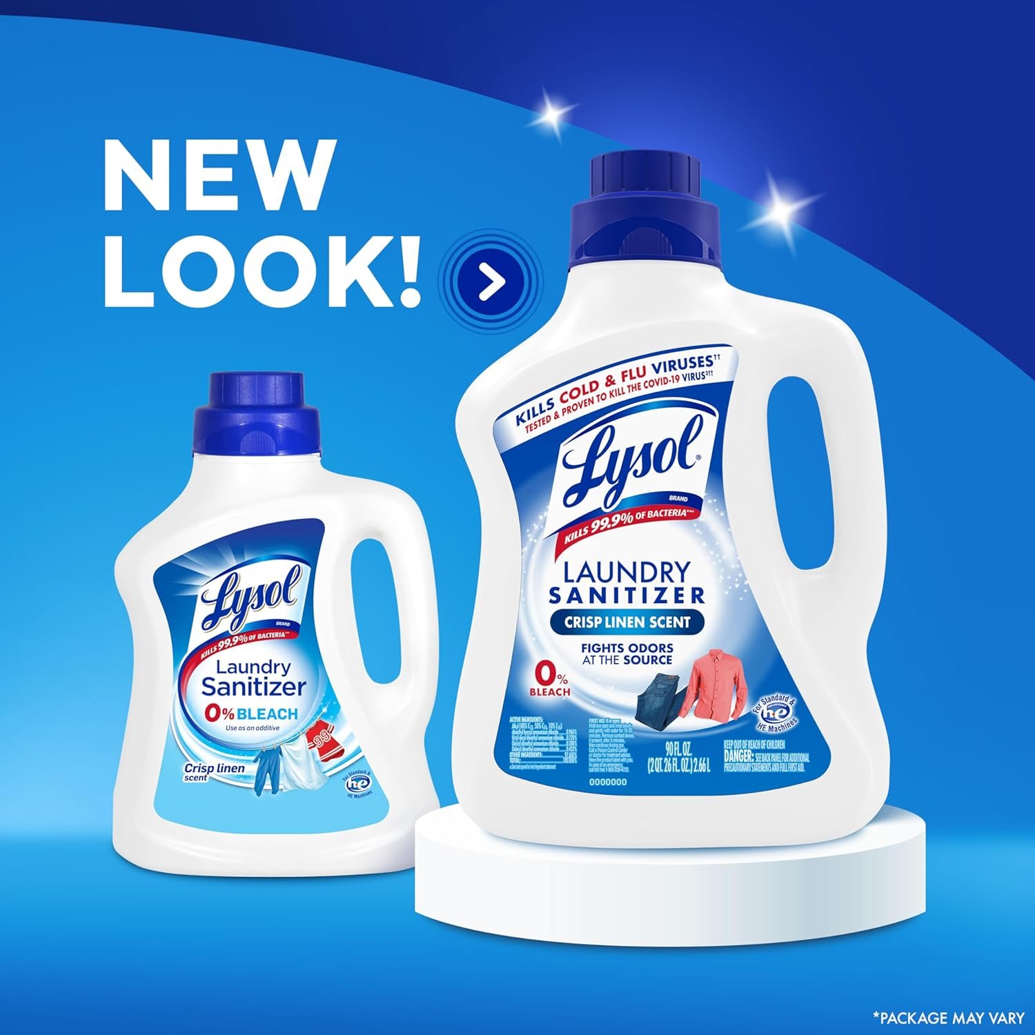 Lysol Laundry Sanitizer Additive, Bacteria-Causing Laundry Odor Eliminator, Detergent Additive, Crisp Linen, 90oz - Image 11
