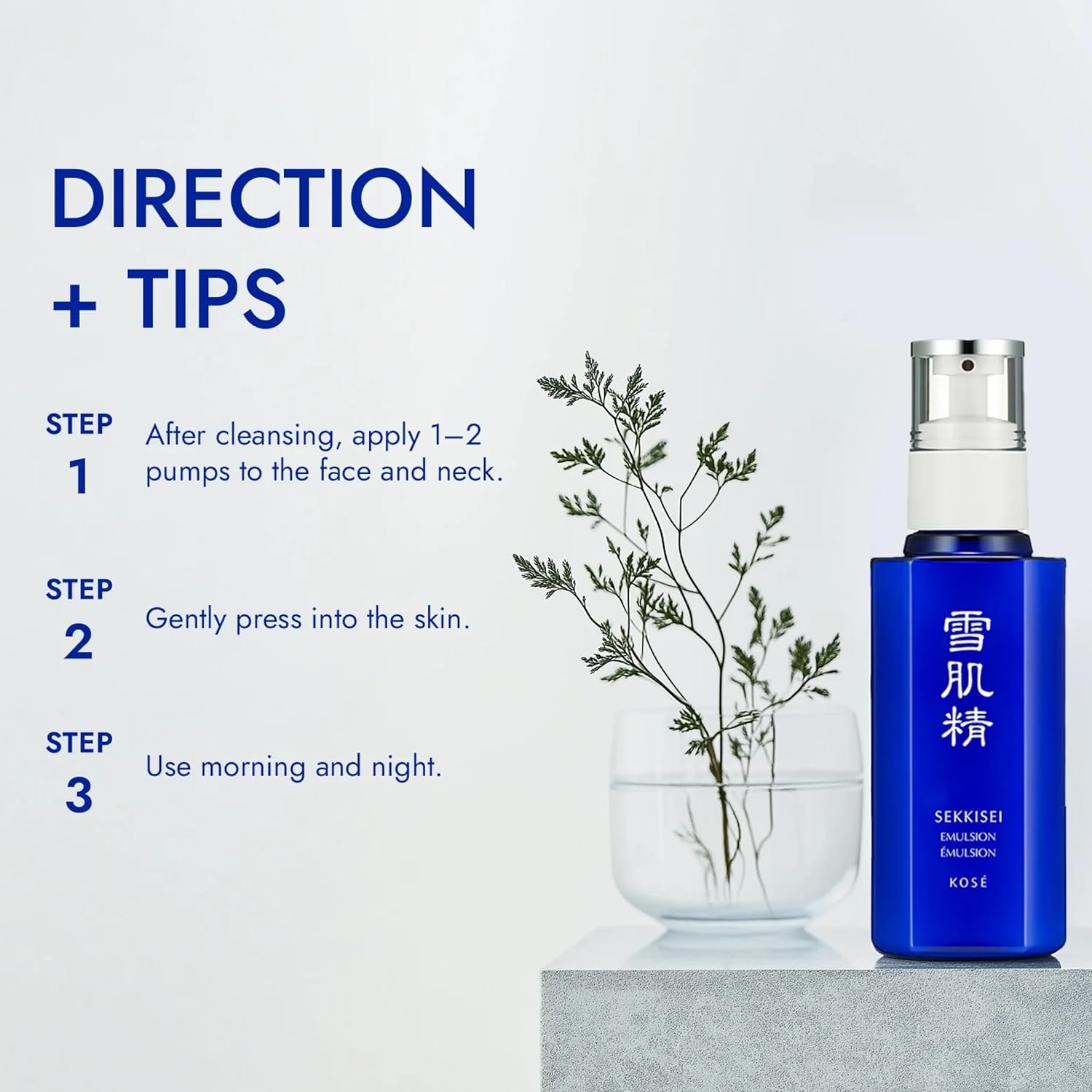 SEKKISEI Emulsion, Japanese Skincare Lightweight Hydrating Face Moisturizer with Vitamin C, Radiance Boosting Face Lotion with Job’s Tears Extract, Hydrating Treatment, 4.7 oz - Image 4