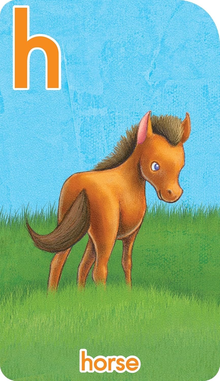 School Zone Go Fish Alphabet Game Cards: 56 ABC Flash Cards for Preschool & Kindergarten, Upper & Lowercase Letters, Phonics, Word-Picture Recognition, Parent & Baby Animals, Ages 4+ - Image 9