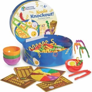 Learning Resources Noodle Knockout Fine Motor Game – Games for Kids Ages 4-8, Toddler Board Game, Educational Matching Kids Games, Preschool and Kindergarten Classroom Game, Gifts for Toddlers