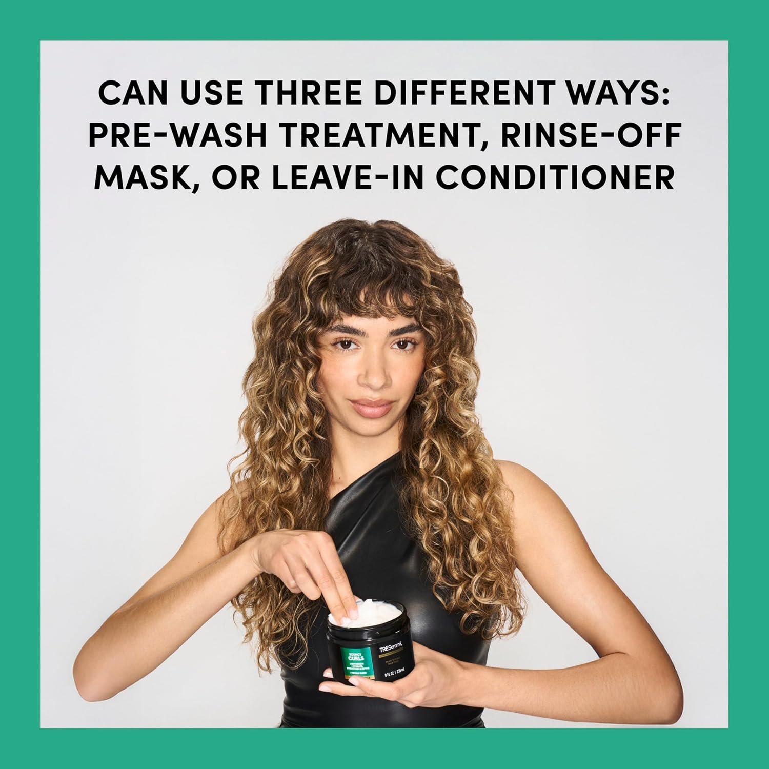TRESemmé Multi-Tasking Hair Mask 1 ct Bouncy Curls to Lightweight + Hydrate, Strengthen & Define, with Peptide Blend, 8 fl oz - Image 7